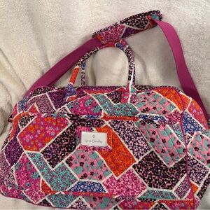 Vera Bradley Pink and Purple Patterned Travel Bag